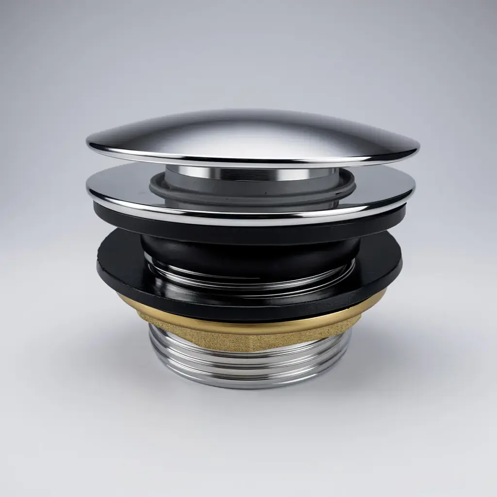 [70059/MBP40C-NF] Chrome Mushroom Solid Brass 40mm Bathtub Pop Up Waste Plug Non Overflow