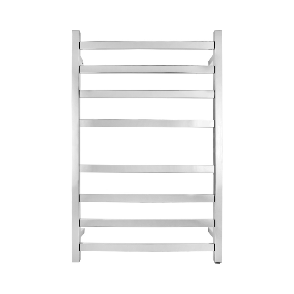 [40443] Chrome Square Electric Heated Towel Rack 8 Bars