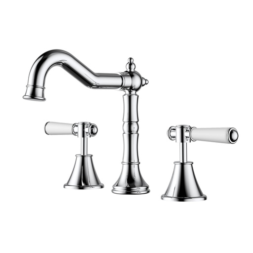 [44305] Clasico Basin Set Ceramic Hahdle Chrome Lead Free