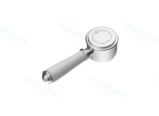 Clasico Ceramic Handle for Wall Mixer in Brushed Nickel