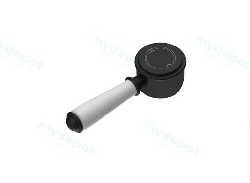 Clasico Ceramic Handle for Wall Mixer in Matt Black
