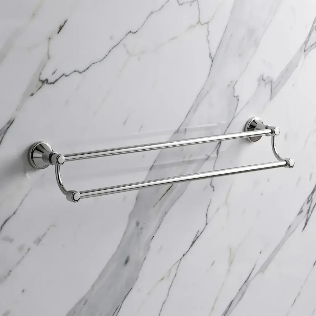 [44196] Clasico Double Towel Rail 600mm Chrome