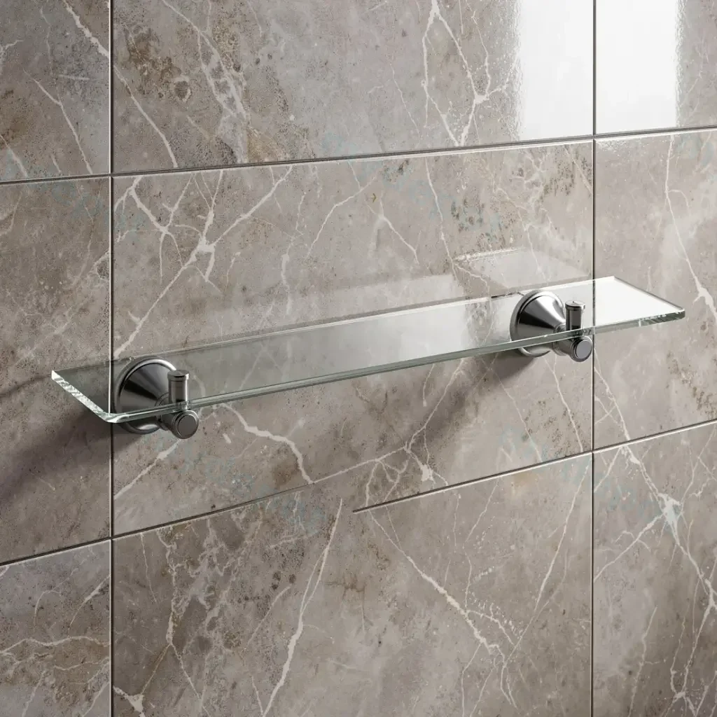 [44186] Clasico Glass Shelf Chrome