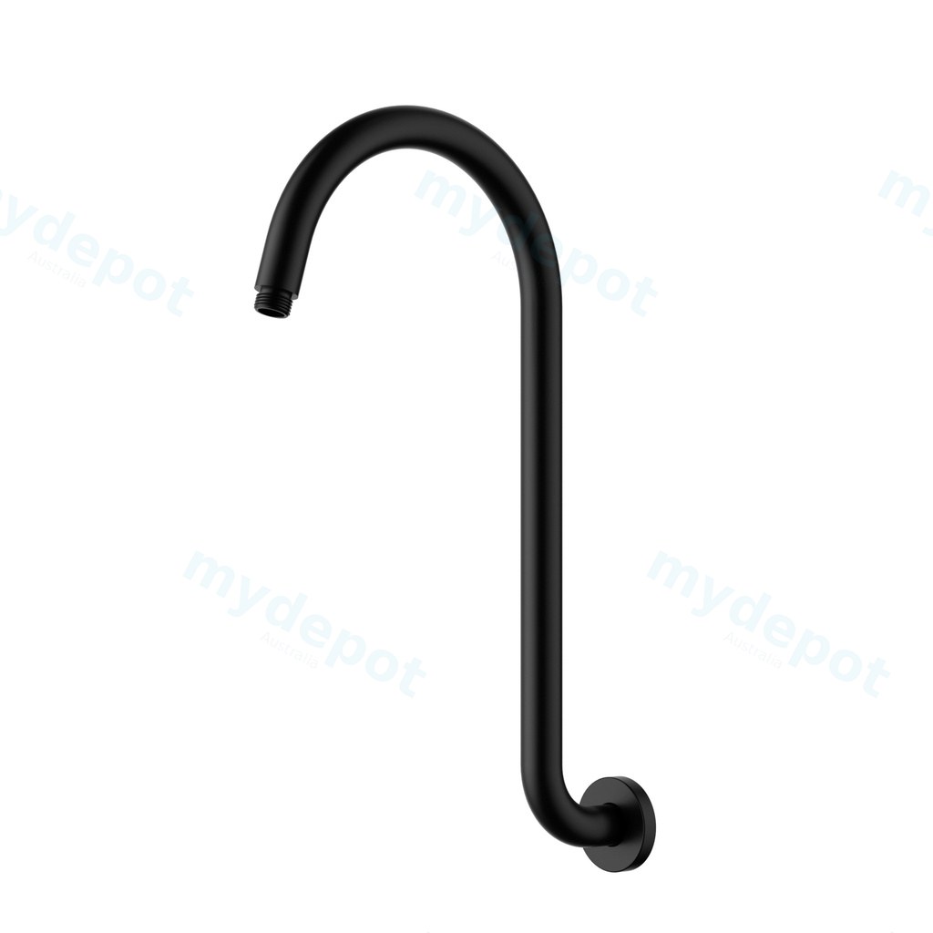 Clasico Gooseneck  Shower Arm High Rise Matt Black