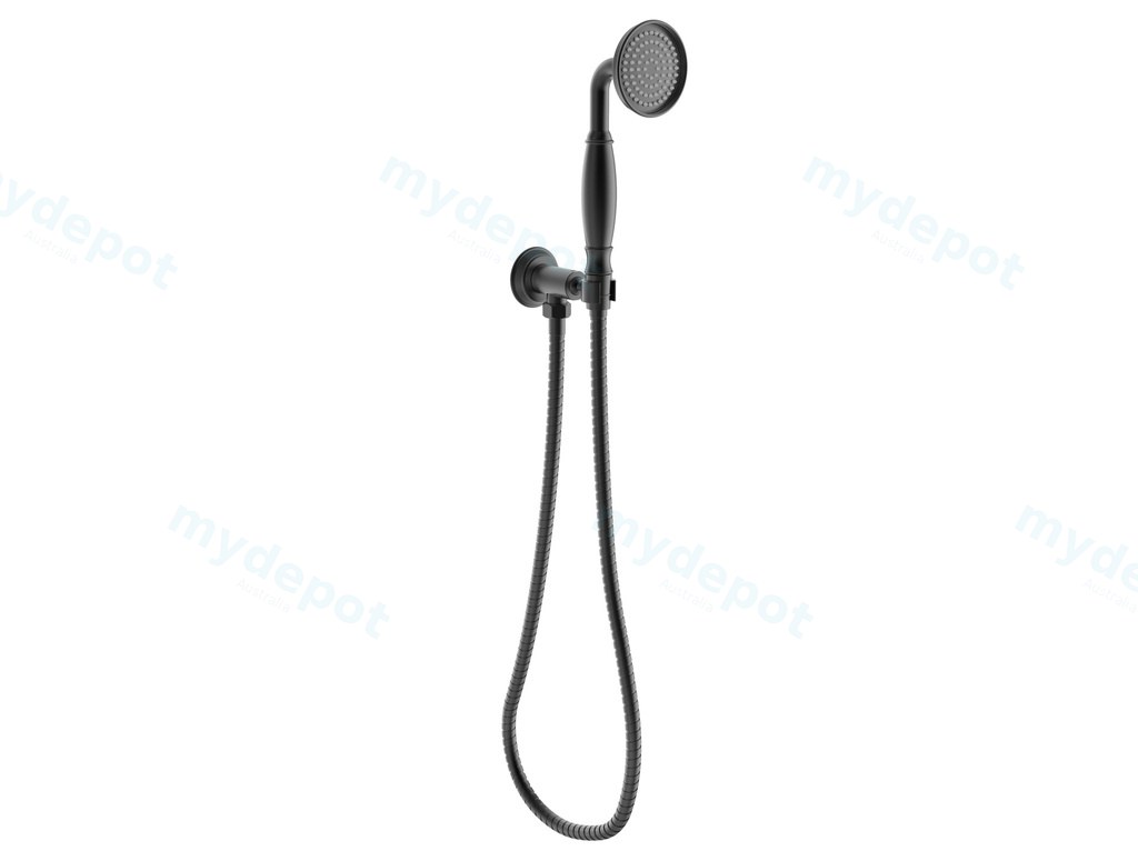 [44221] Clasico Handshower On Wall Outlet Bracket in Matt Black