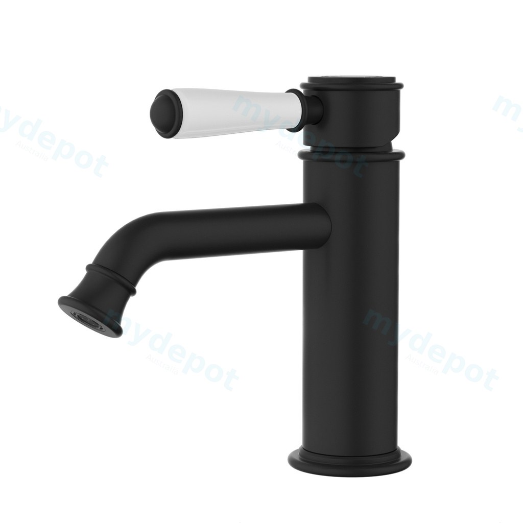 [44675] Clasico New Basin Mixer Ceramic Handle Matt Black