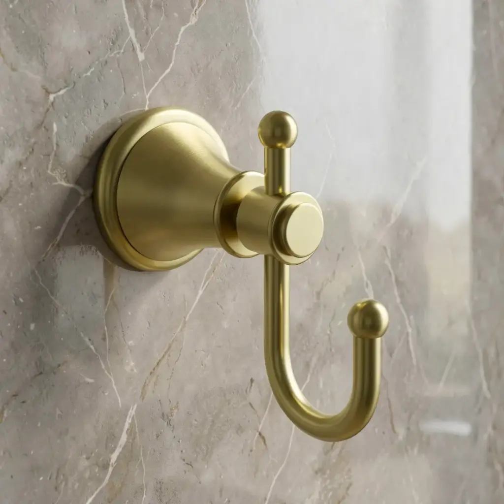 Clasico Robe Hook in Brushed Gold