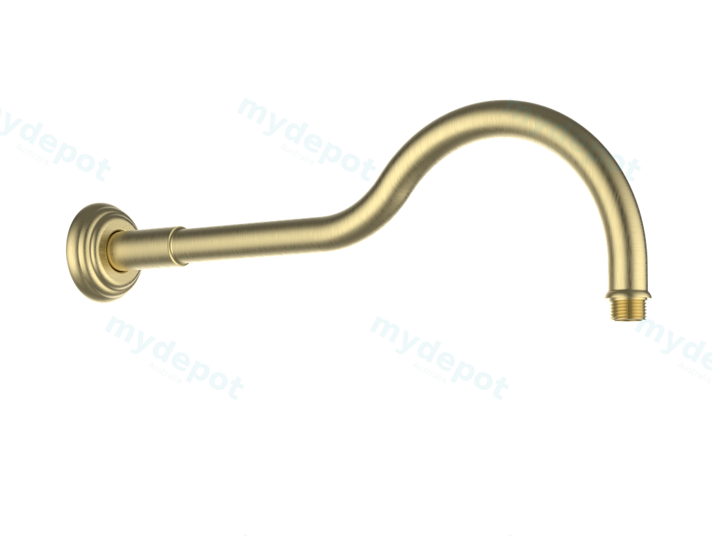 Clasico Shower Arm In Brushed Gold