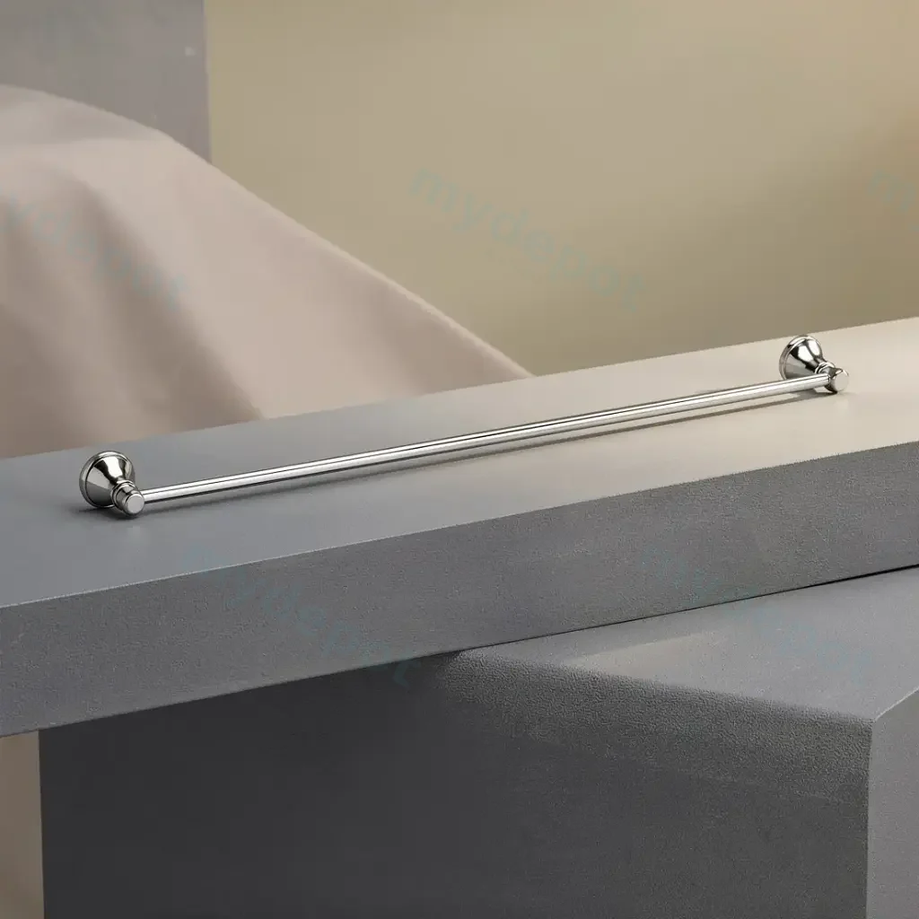 Clasico Single Towel Rail 600mm Chrome