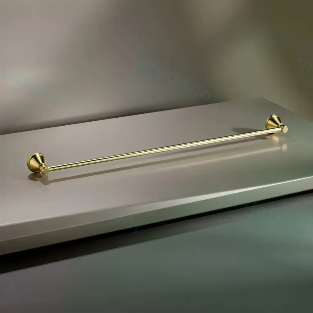 [44193] Clasico Single Towel Rail 800mm in Brushed Gold