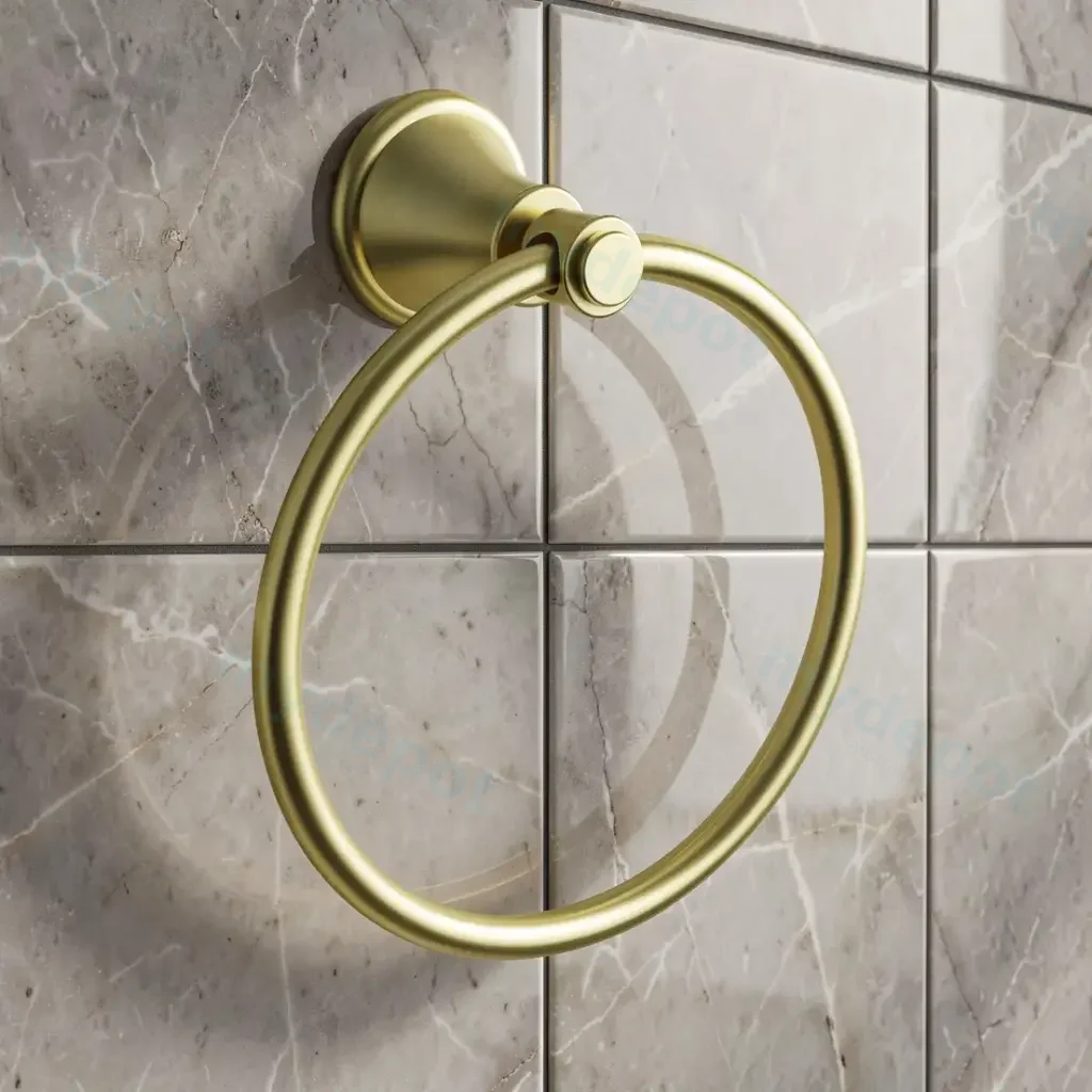 Clasico Towel Ring in Brushed Gold