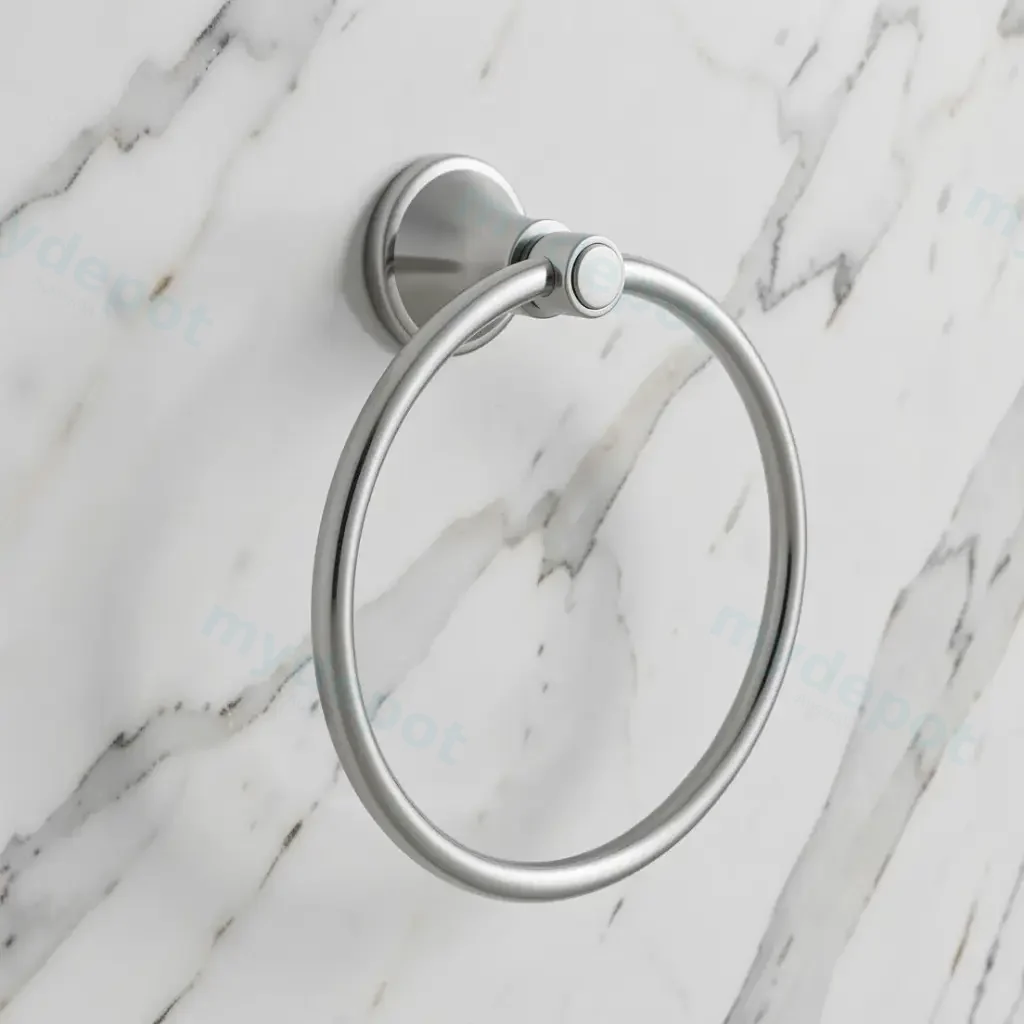 Clasico Towel Ring in Brushed Nickel