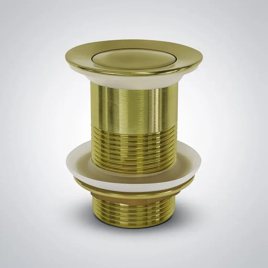 Coco Brushed Gold 32mm Solid Pop Up Waste Non Overflow