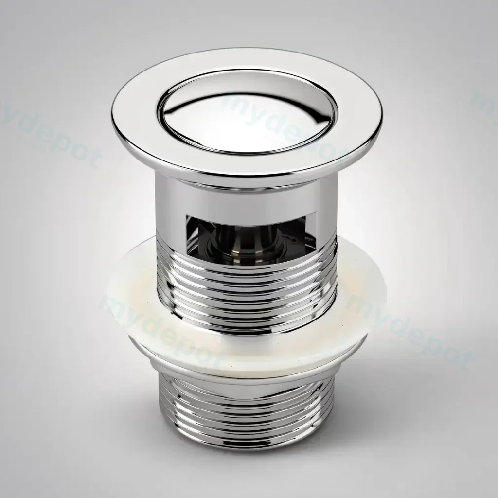 [70068/SPW32C] Coco Chrome 32mm Solid Pop Up Waste With Overflow Plug Waste