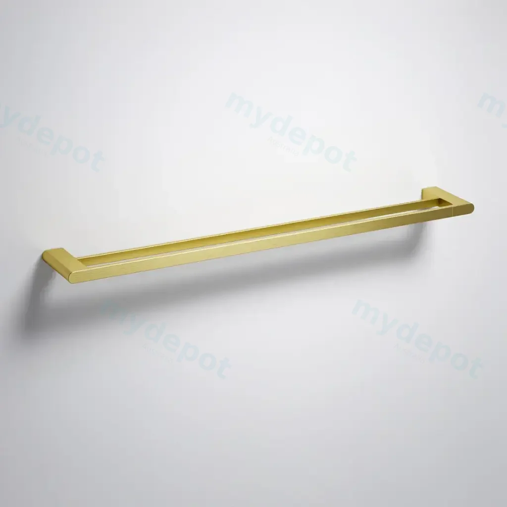 Cora  Double Towel Rail 800mm Brushed Gold