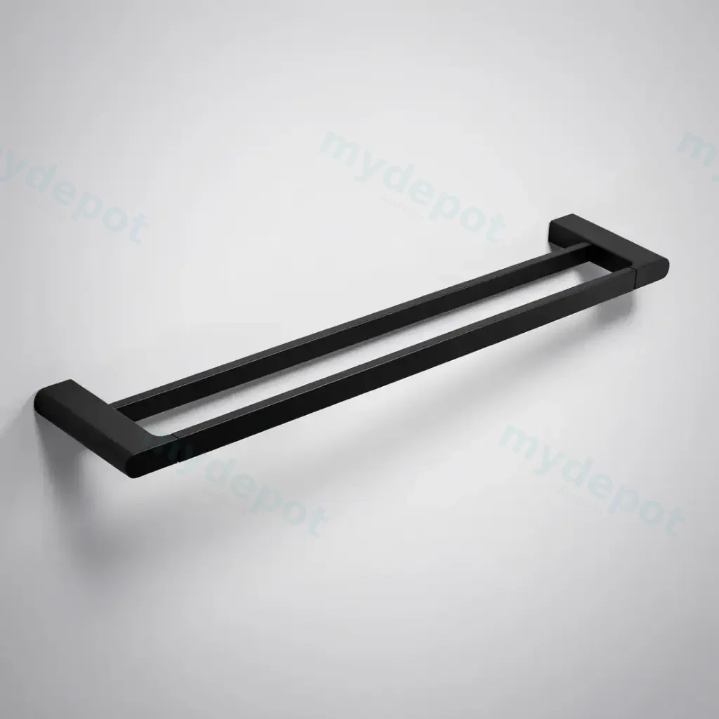 Cora Double Towel Rail 800 mm(Matt Black)