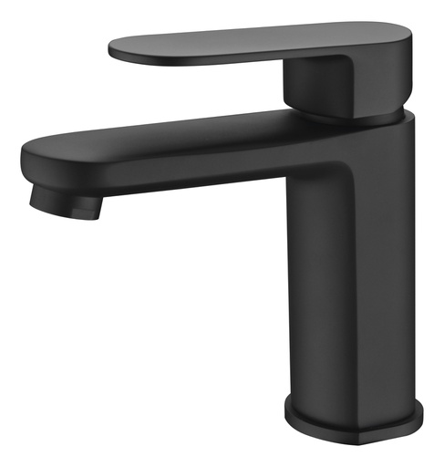 [43740] Cora Ellipse Handle Matt Black Basin Mixer Lead Free