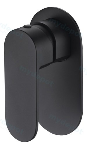[43744] Cora Ellipse Handle Matt Black Wall Mixer Lead Free