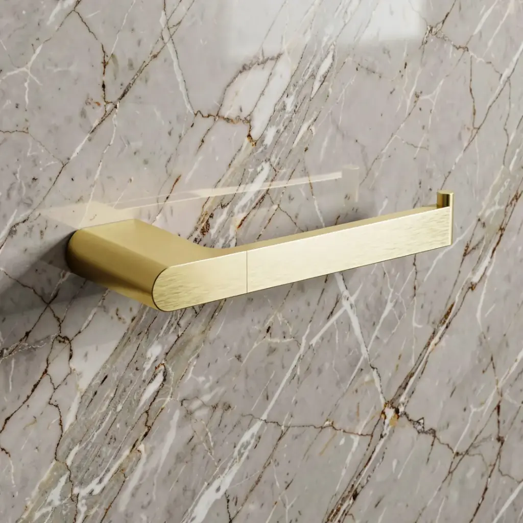 [44564] Cora Round Cornered Rectangle Paper Holder Brushed Gold