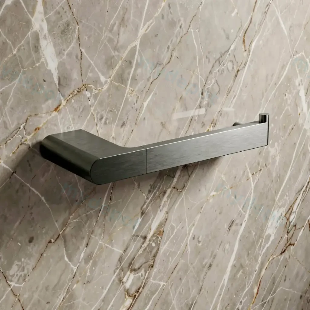 Cora Round Cornered Rectangle Paper Holder Gun Metal