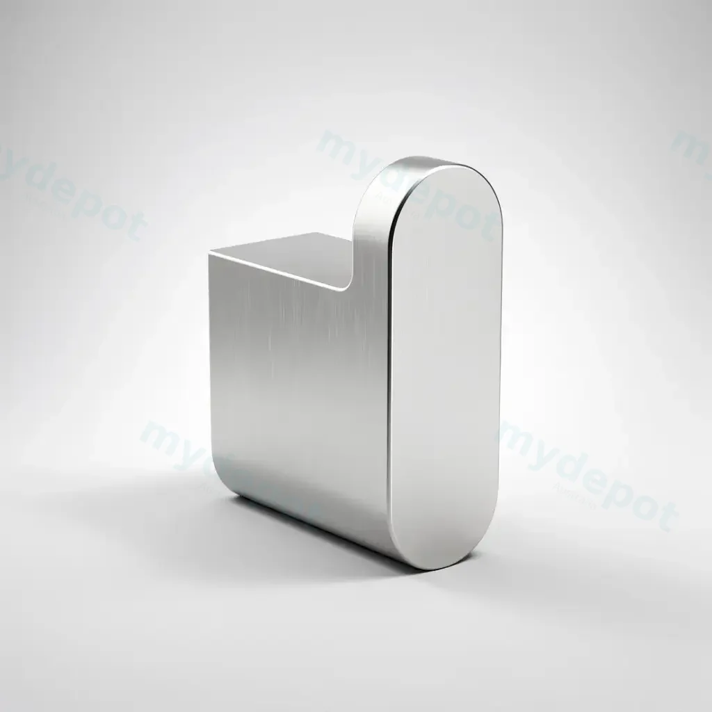 [44570] Cora Round Cornered Rectangle Robe Hook Brushed Nickel