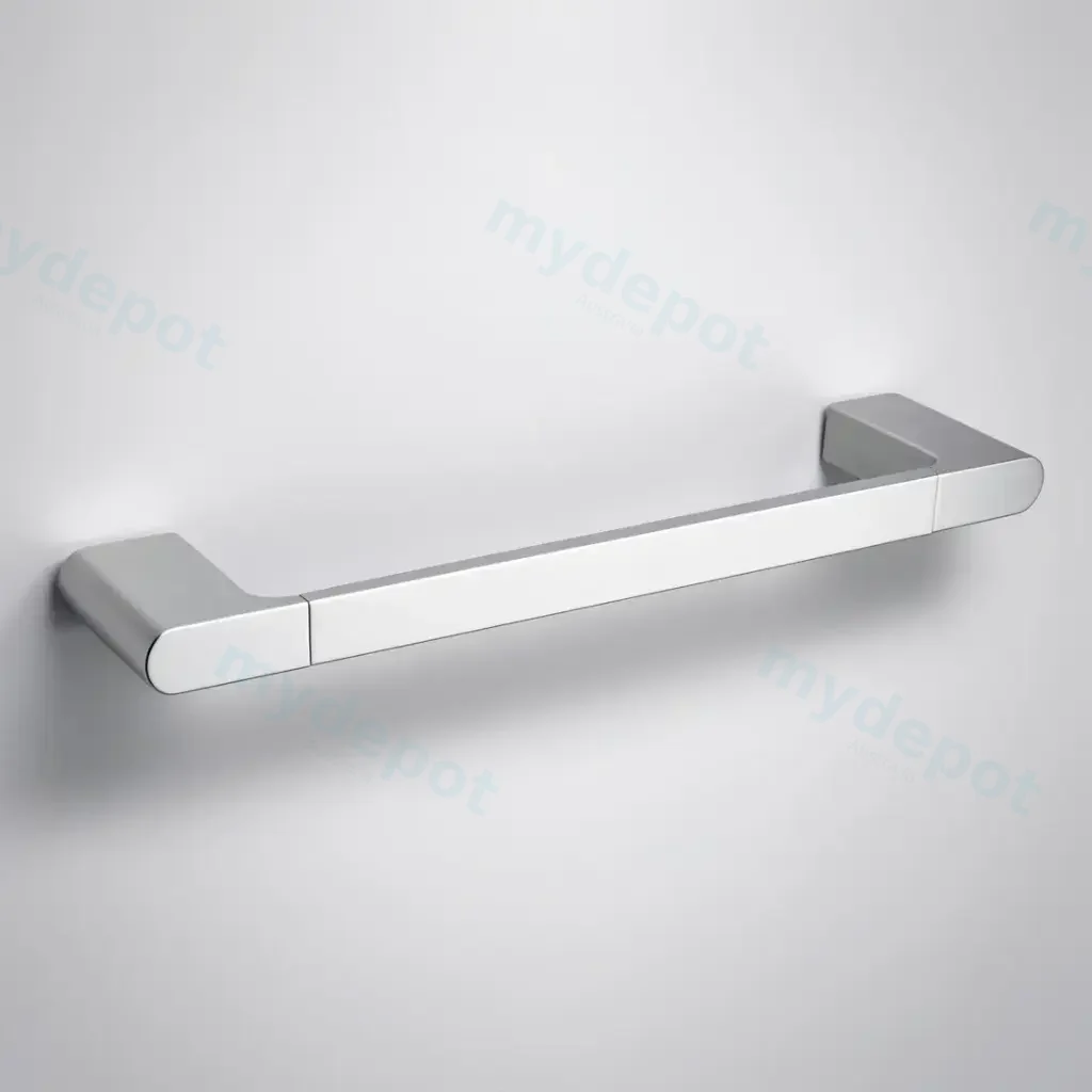 [44187] Cora Round Cornered Rectangle Single Towel Rail 300 mm  Chrome