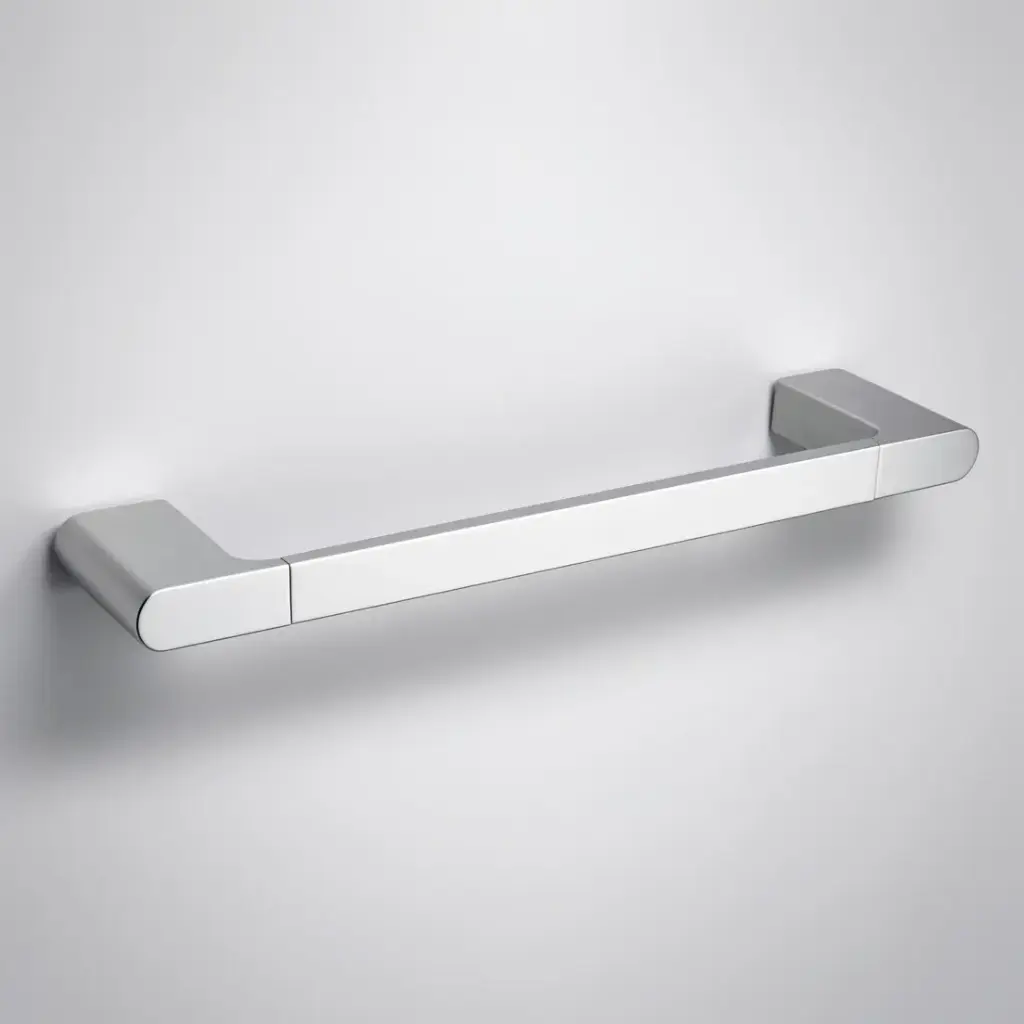 [44187] Cora Round Cornered Rectangle Single Towel Rail 300 mm  Chrome