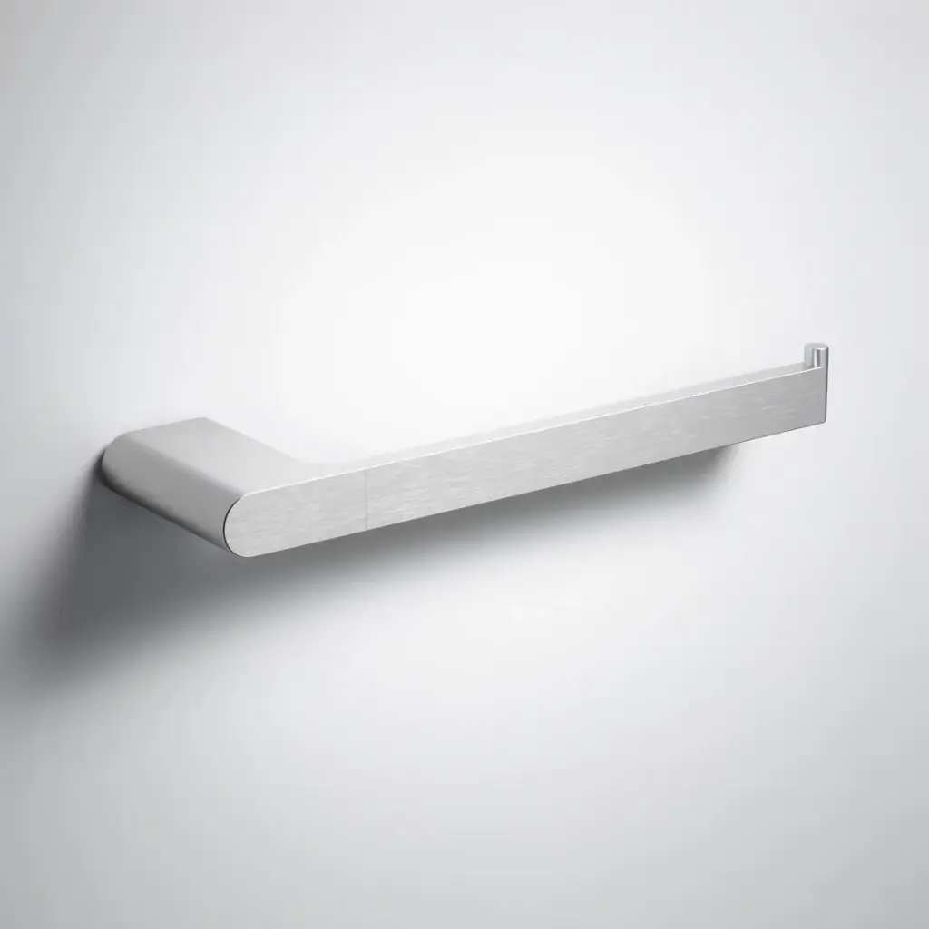 [44567] Cora Round Cornered Rectangle Towel Bar Brushed Nickel