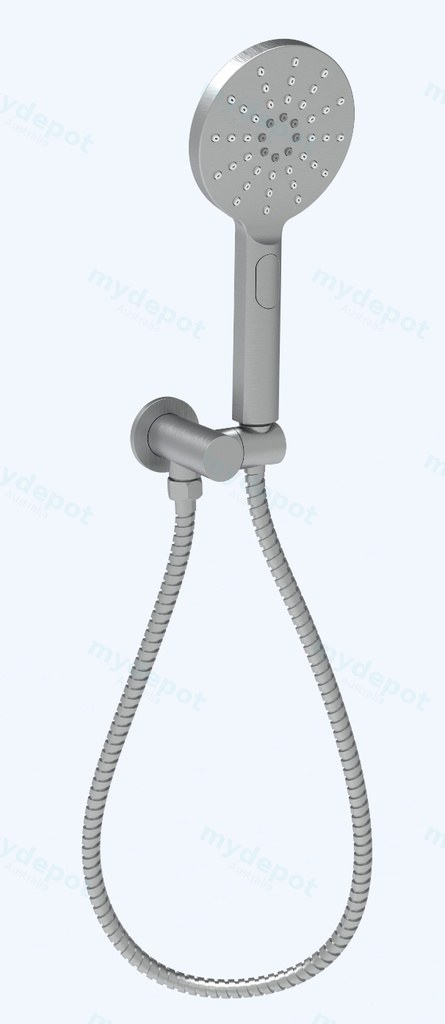 [44392] Cora Round Hand Shower On Wall Outlet Bracket Gun Metal