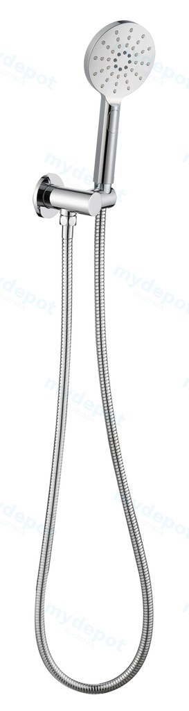 [44063] Cora Round Hand Shower On Wall Outlet Bracket(Chrome)
