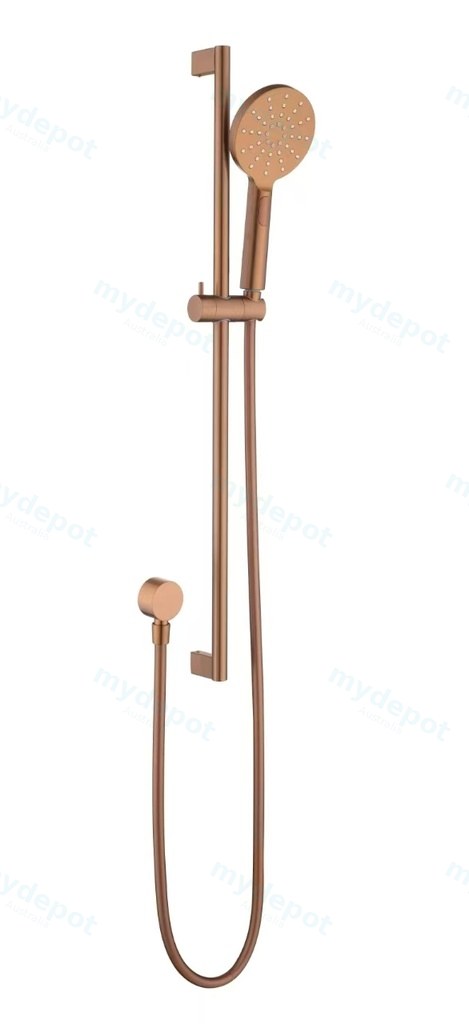 [44951] Cora Round Sliding Shower Set Brushed Copper