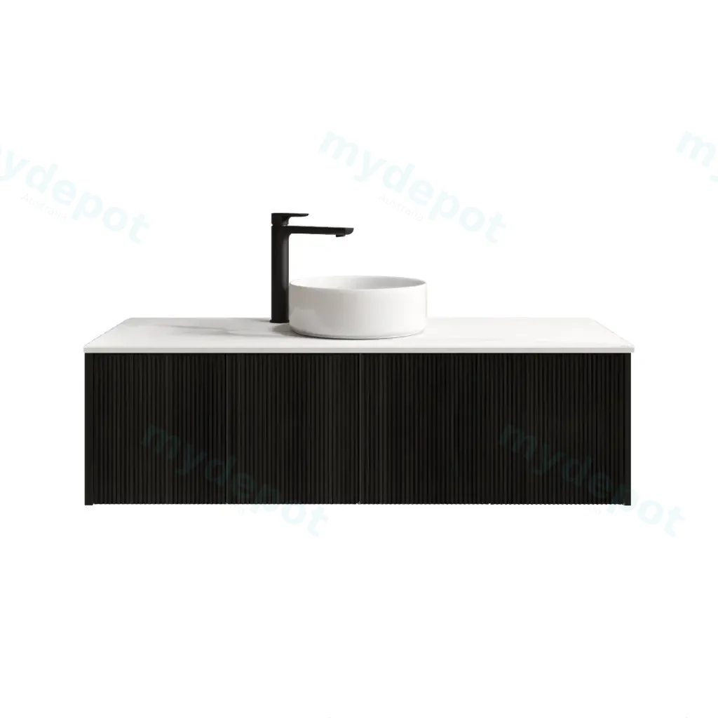 [98527/Cust-K125W-BO] 1200mm Customised Kiama Two Doors and One Drawer Plywood Wall Hung Vanity Cabinet Only Bottega Oak