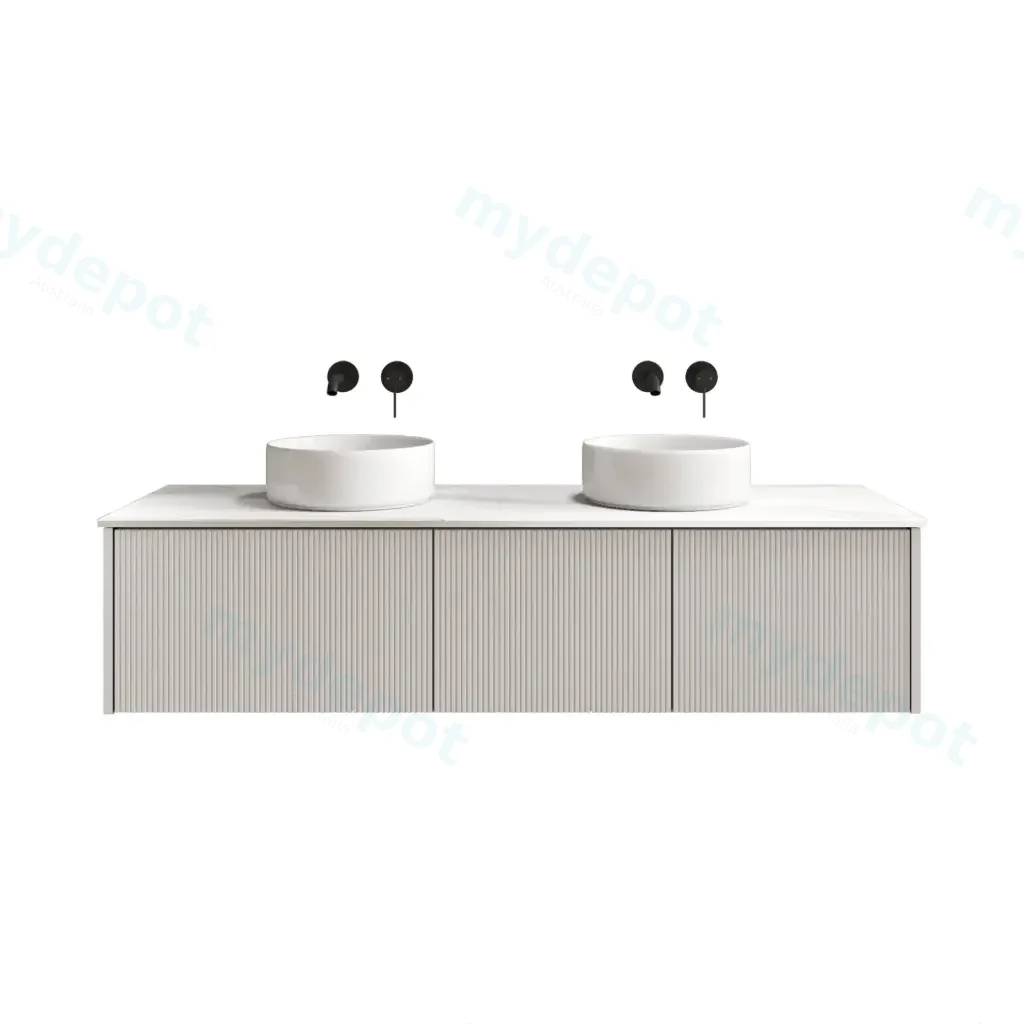 1500mm Customised Kiama Three Drawers Plywood Wall Hung Vanity Cabinet Only Matte White