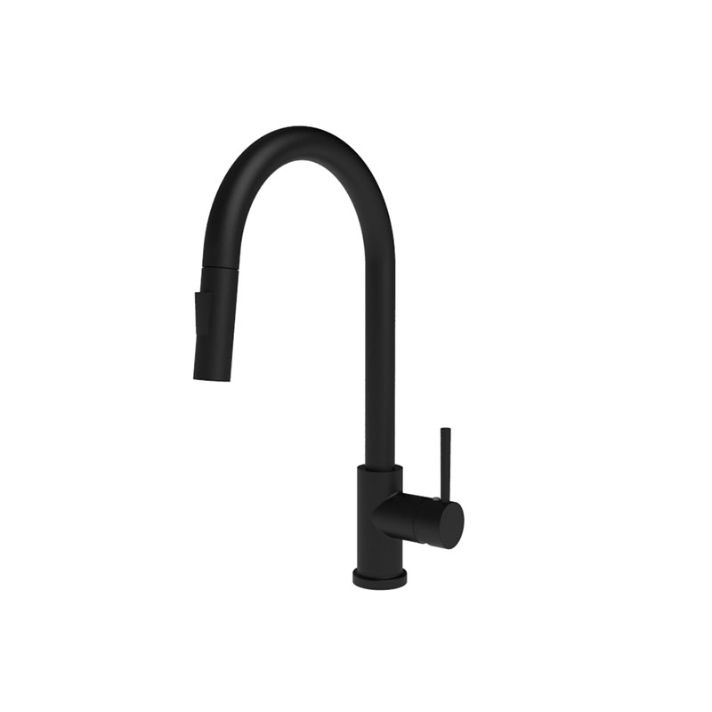 [55364] Designer Matte Black Pull Out Kitchen Mixer