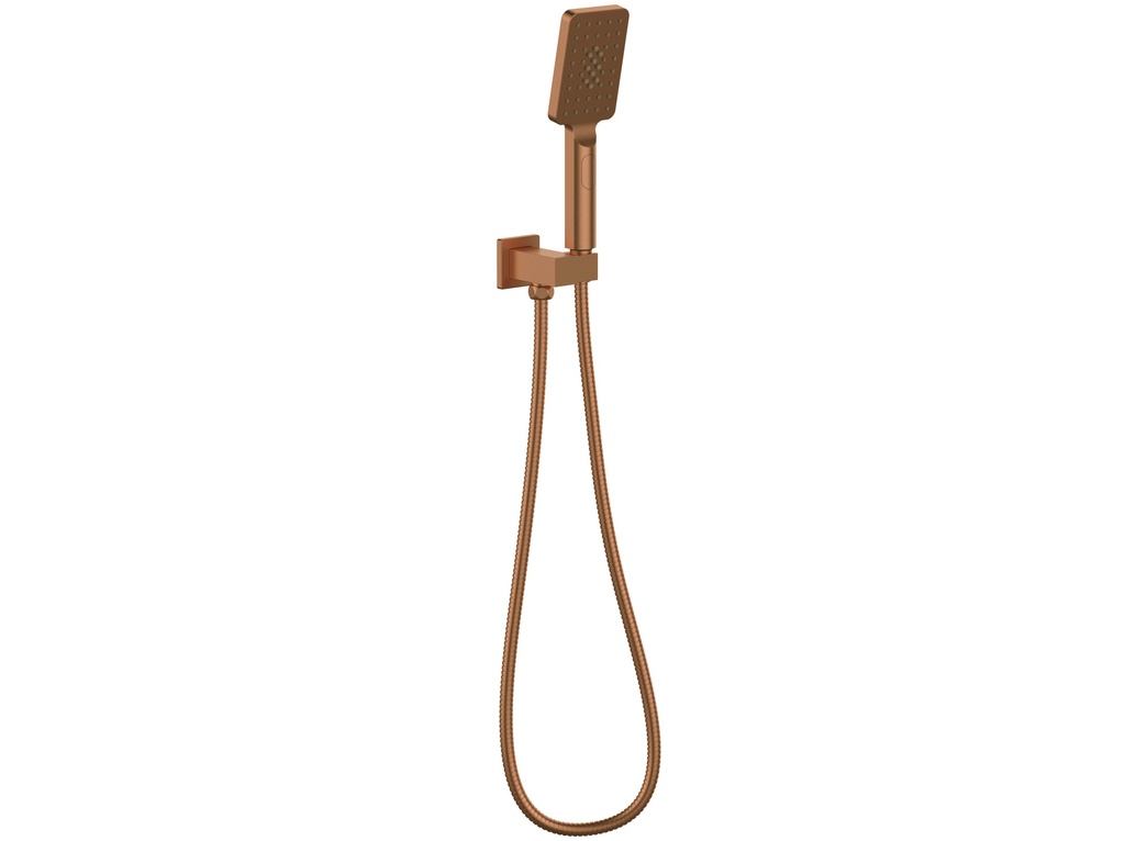 [55032] Eckig Brushed Bronze 3 Spray Hand Shower On Bracket