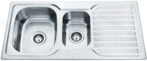 Eden 1 & 1/4 Bowl & Single Drainer 980 x 480 x 170mm(304 Stainless Steel)