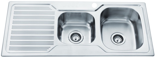 [43022] Eden 1 & 3/4 Bowl & Single Drainer 1080 x 480 x 170mm(304 Stainless Steel)