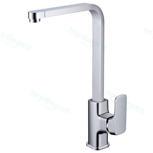 [44077] Eden Round Cornered Rectangle Handle Sink Mixer Chrome Lead Free