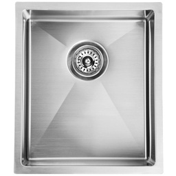 [44480] Eden Abovemount / Undermount Single Bowl Sink R10 Corner 340 x 400mm (304 Stainless Steel)