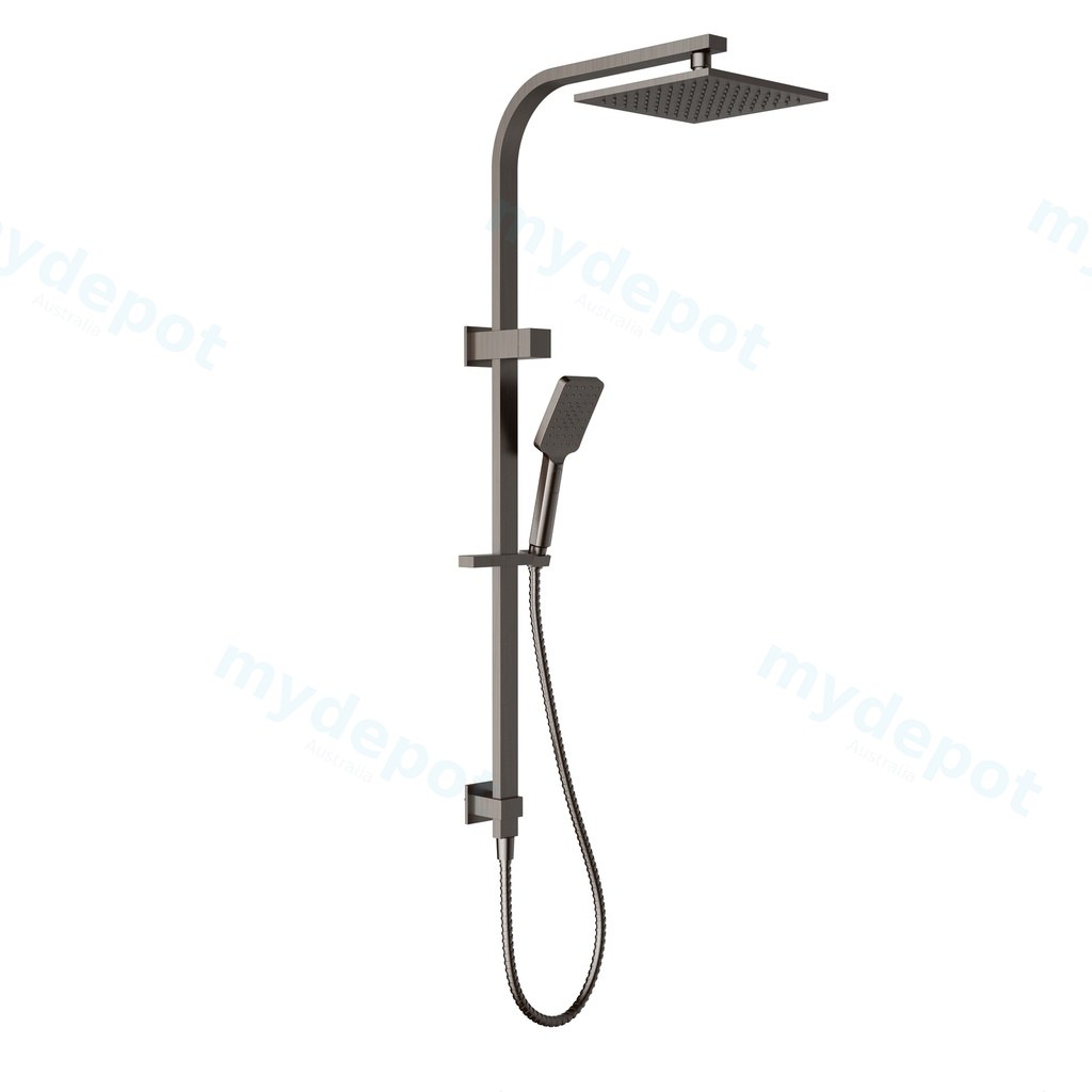 [43863] Eden Square Multi-function Shower Set Brushed Nickel,200mm Plastic Shower Head