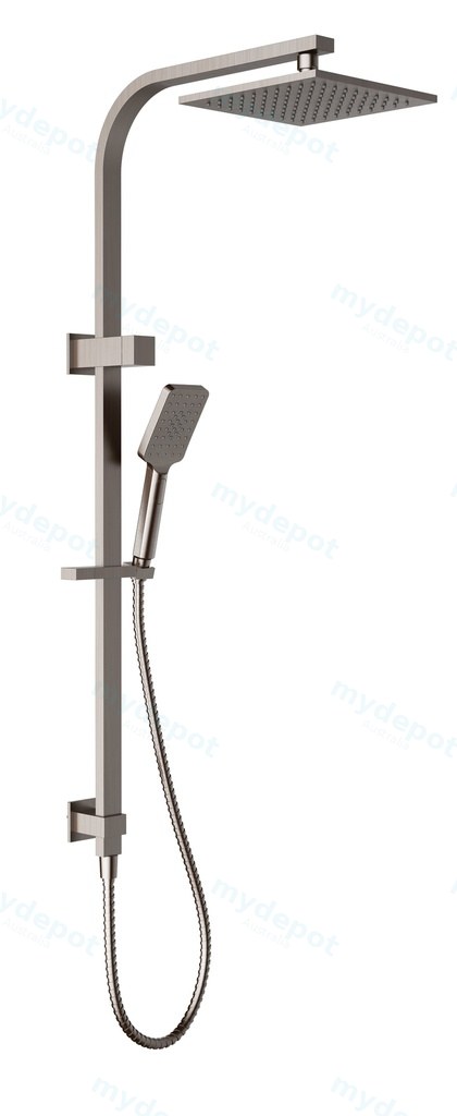 [44443] Eden Square Multi-function Shower Set Brushed Nickel,250mm Plastic Shower Head