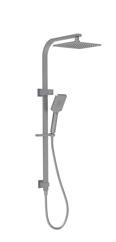 [44445] Eden Square Multi-function Shower Set Gun Metal,250mm Plastic Shower Head