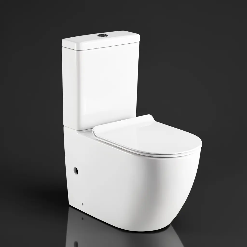 [71003/TPT-EDEN] Eden Two-piece toilet Rimless Flushing Toilet P-trap: 180mm Roughing-in