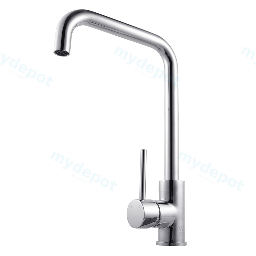 [40414] Electroplated Brass Chrome Swivel Spout Kitchen Mixer Tap