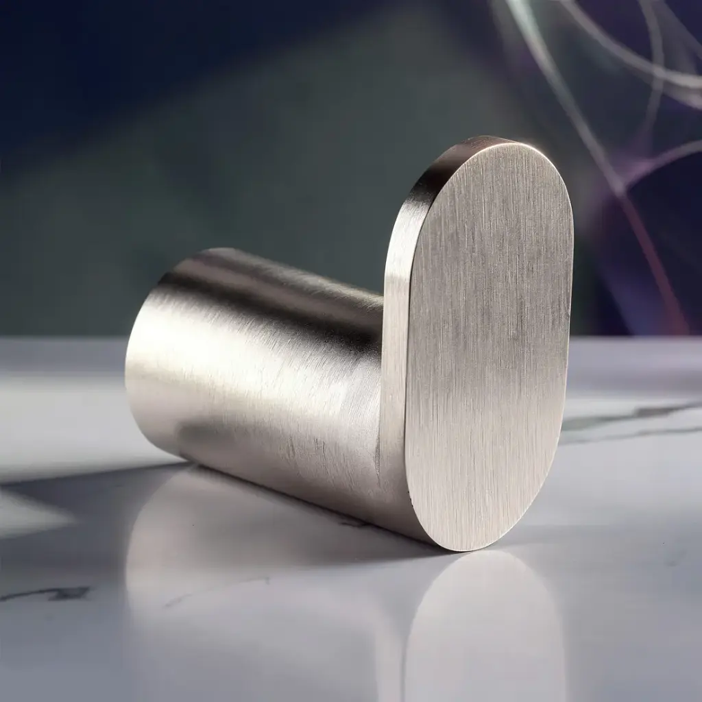 Esperia Brushed Nickel Round Robe Hook