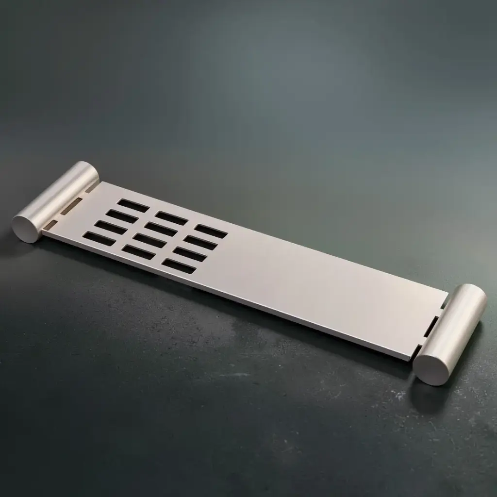 [40692] Esperia Brushed Nickel Towel Shelf