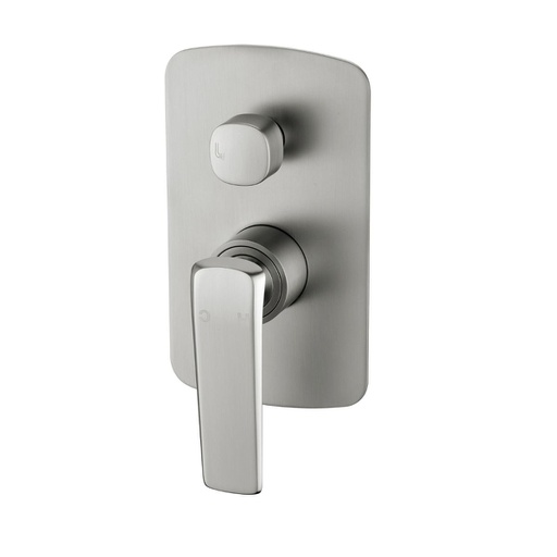 [40676] Esperia Brushed Nickel Wall Mixer with Diverter