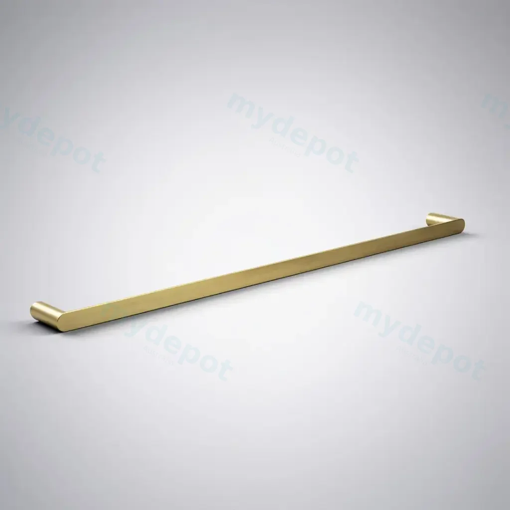 Esperia Brushed Yellow Gold Single Towel Rail 800mm