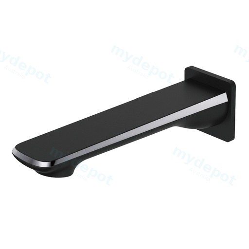 [40648] Esperia Chrome & Matte Black Wall Bath / Spout