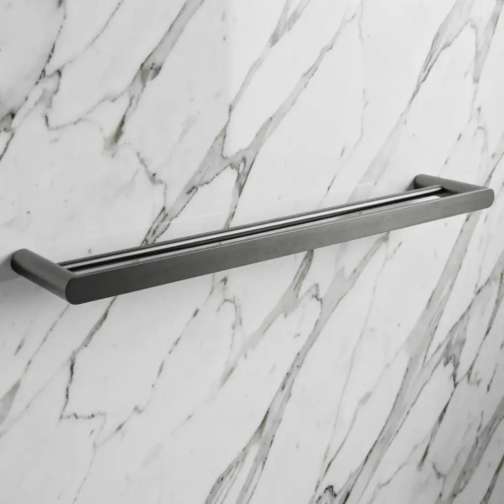 [40709] Esperia Gun Metal Grey Double Towel Rail 800mm